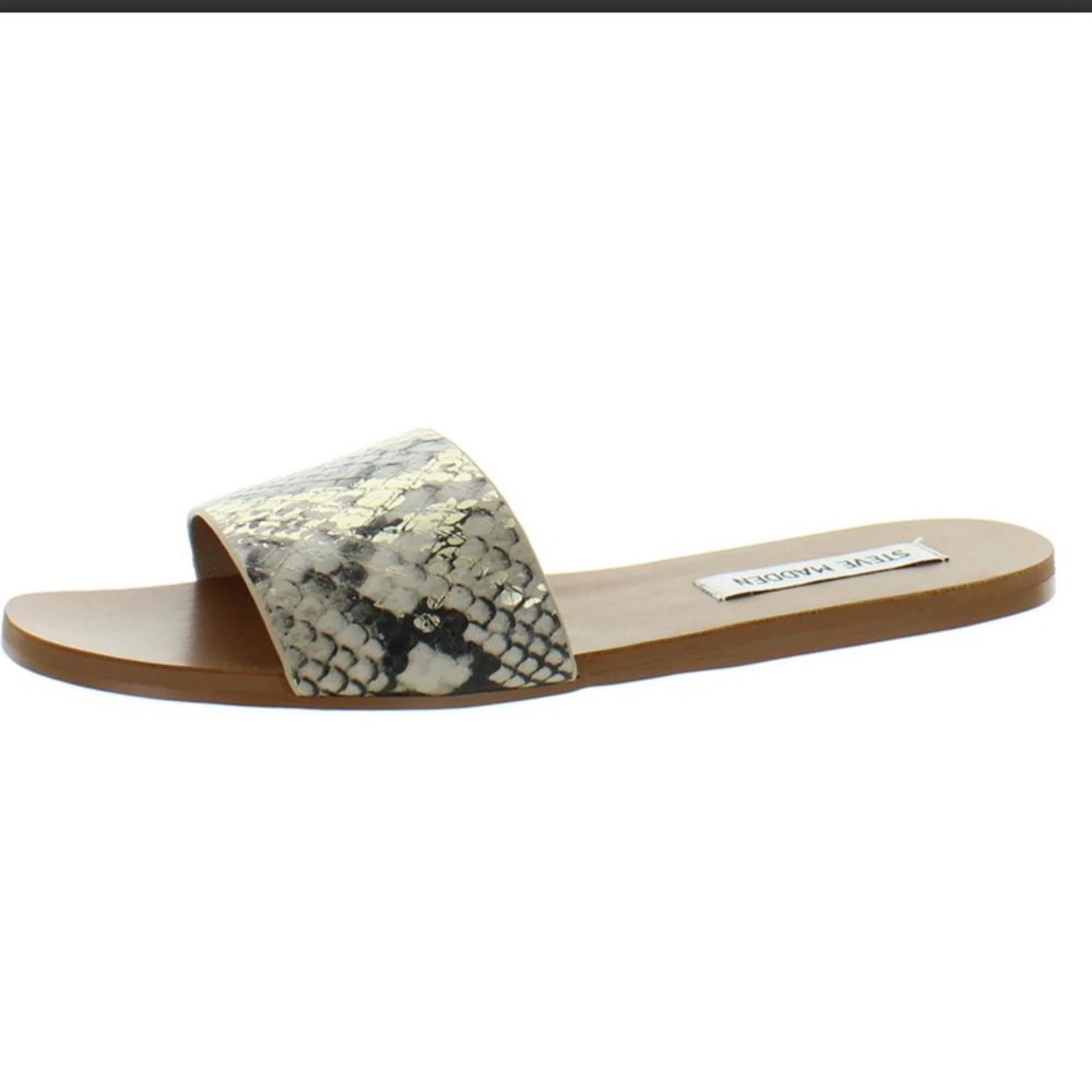 STEVE MADDEN Nikini Leather Flat Flip Flops